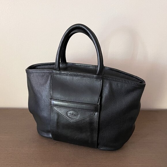 Vintage Longchamp  Leather Top Handle Bag - Picture 1 of 10